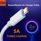 100% Оригинальный зарядный кабель Xiaomi 5A Turbo, быстрая зарядка, Тип C, USB линия для Poco F3 X3 X2 Pro K30 K40 Pro Mi 11X Lite Redmi