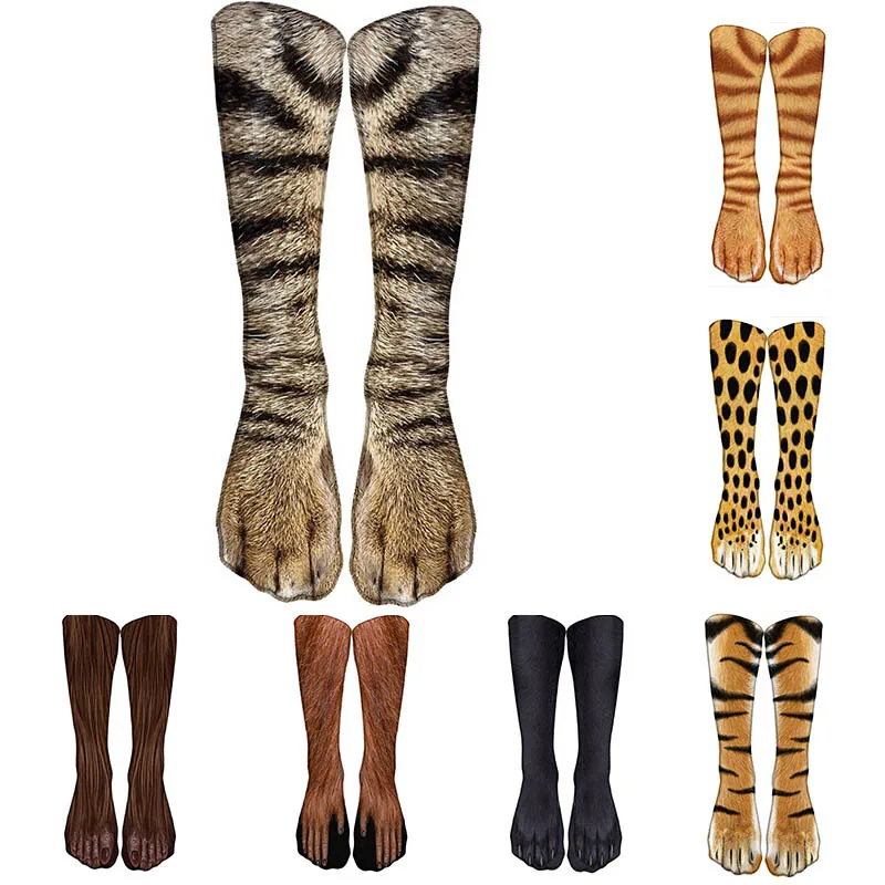 Хлопковые забавные женские носки с принтом животных милые повседневные модные