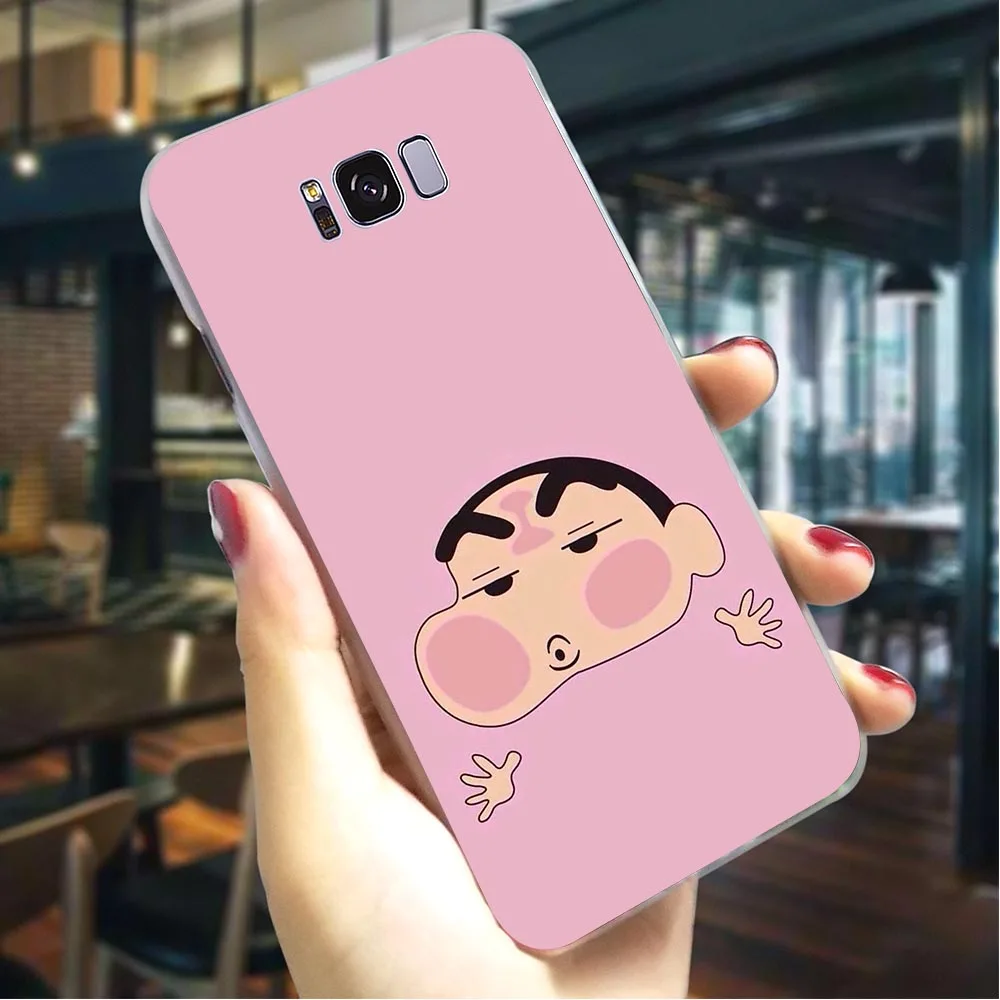Твердый чехол для телефона Аниме Crayon Shinchan Galaxy A6 Cover A3/A5 A8 Plus/A7 A9 2018 A10 A20 A30 A40 A50 A60 A70 M40