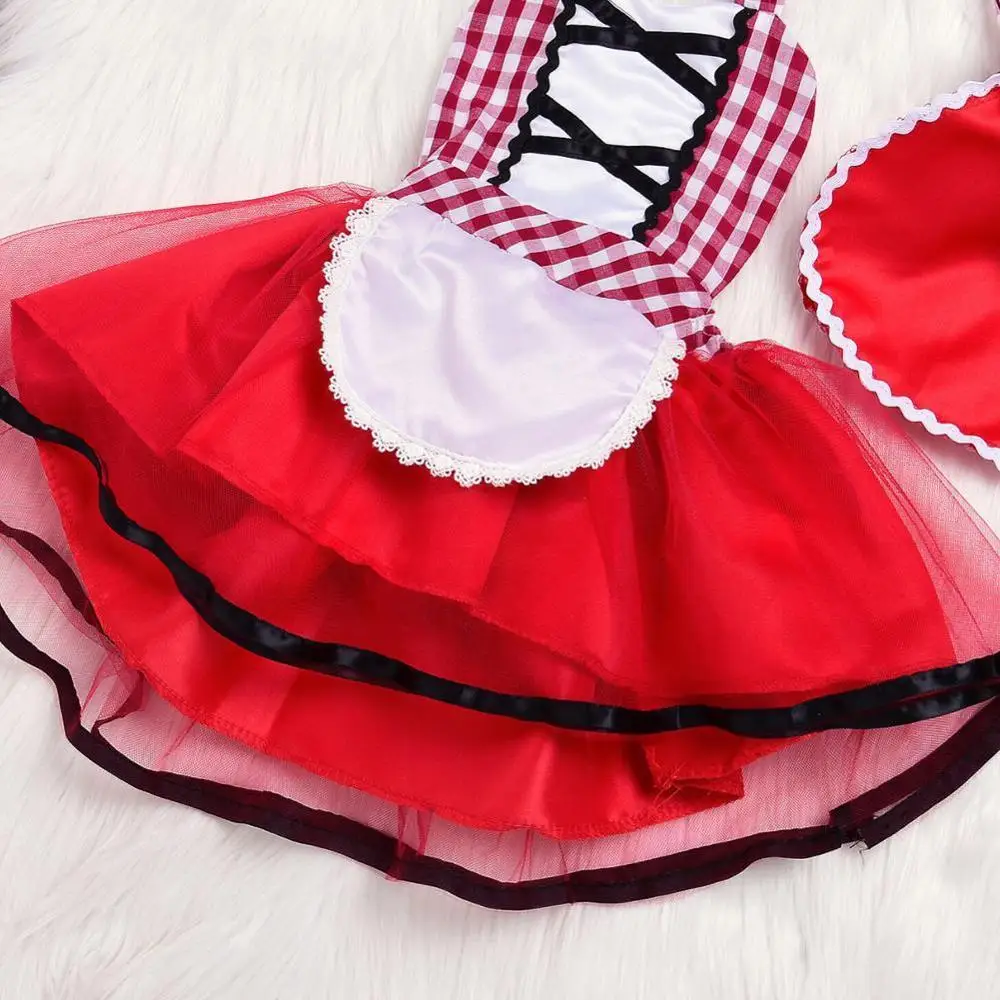 Фантазийный Детский костюм для девушки хеллоуина детей Красная Шапочка