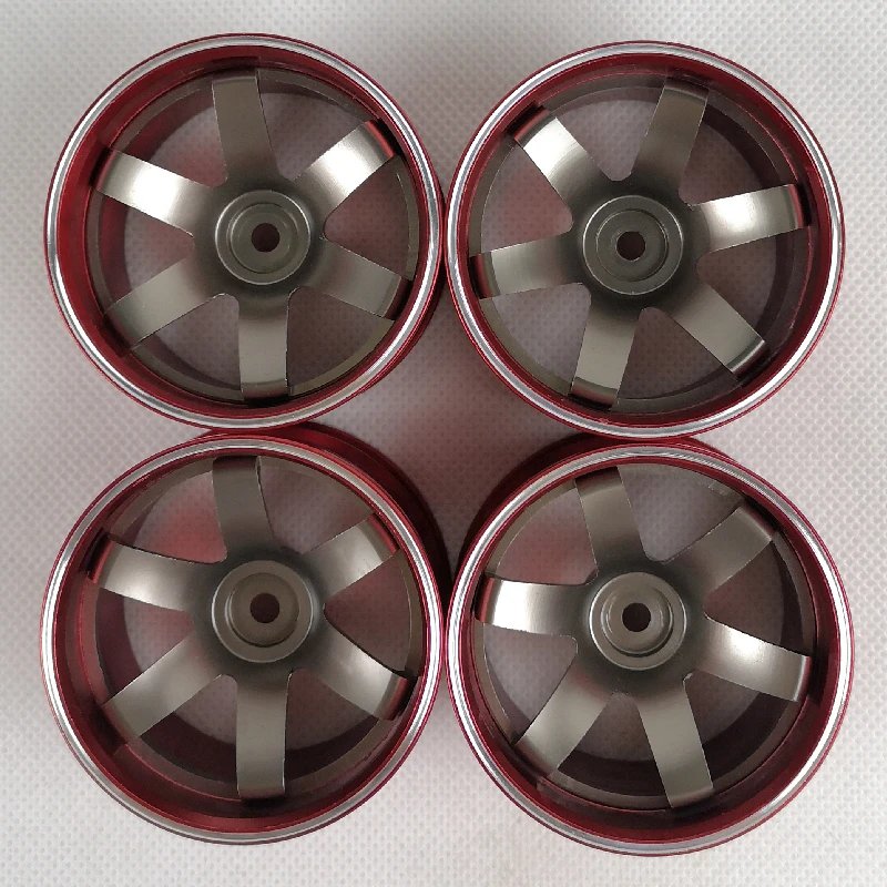 4pcs RC Aluminum 1/10 Wheels Rims for Car CNC Machined 6/9/12mm Offset On-road Drift Touring Model Hobby | Игрушки и хобби