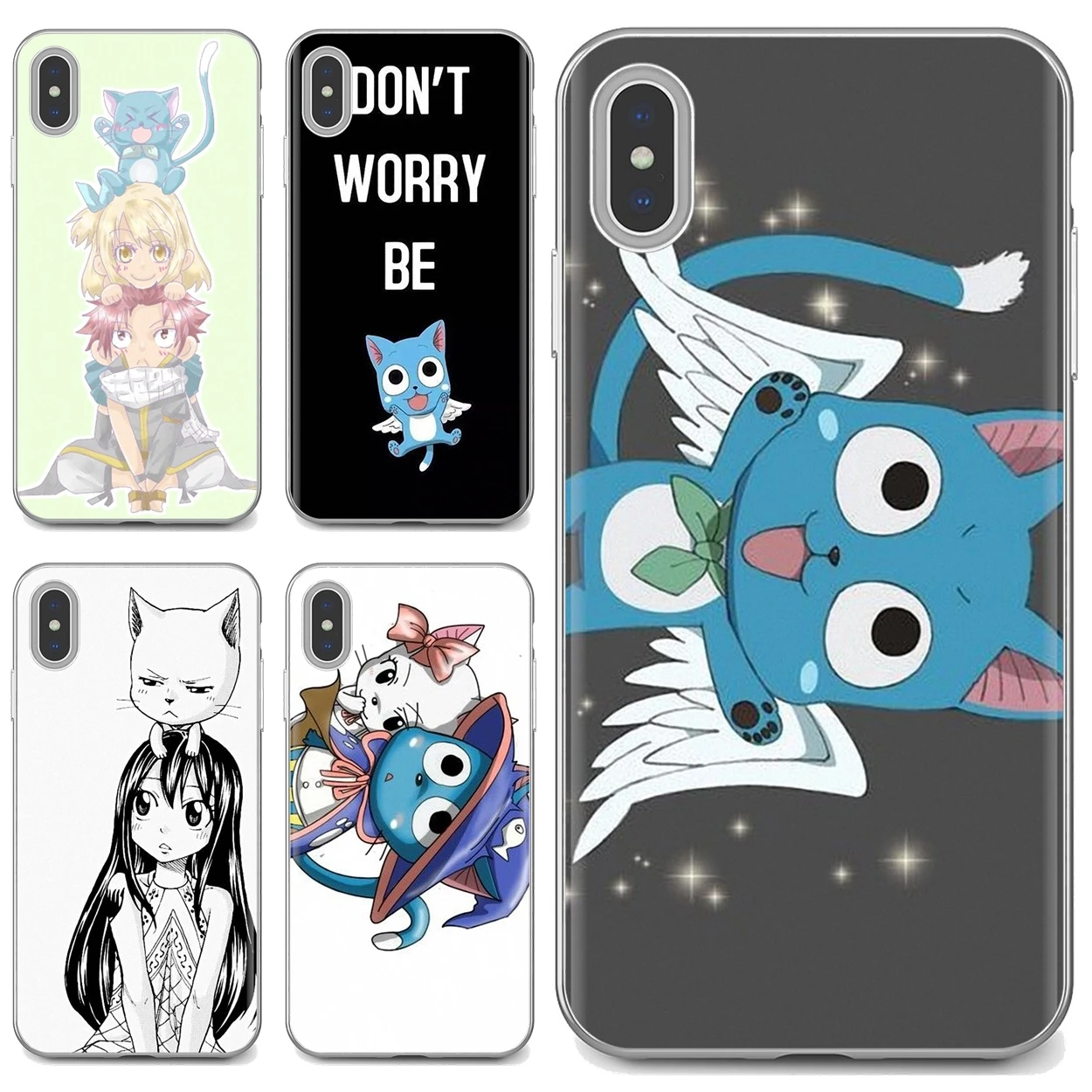 

For iPhone iPod Touch 11 12 Pro 4 4S 5 5S SE 5C 6 6S 7 8 X XR XS Plus Max 2020 Phone Shell Cover Fairy Tail Happy Aye Sir Art