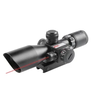 tactical riflescope spotting laser red dot scope for rifle hunting optical collimator hunter gun sight red green light 2 5 10x40