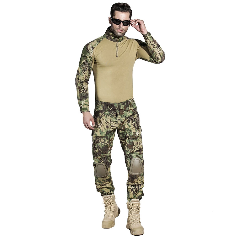 Военный Тактический Костюм армейский боевой камуфляж BDU мужская униформа для