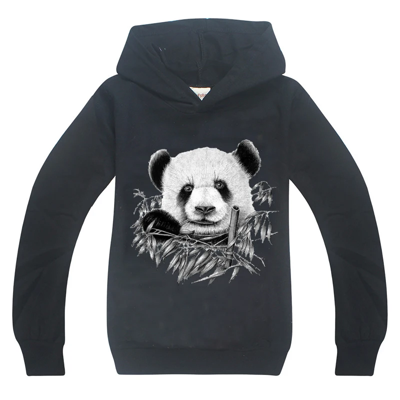 

Fashion Cartoon Printed Panda Hoodies for Girls Toddler Baby Boy Clothes Sweatshirt Kids Tops Casual Cotton Tee Children