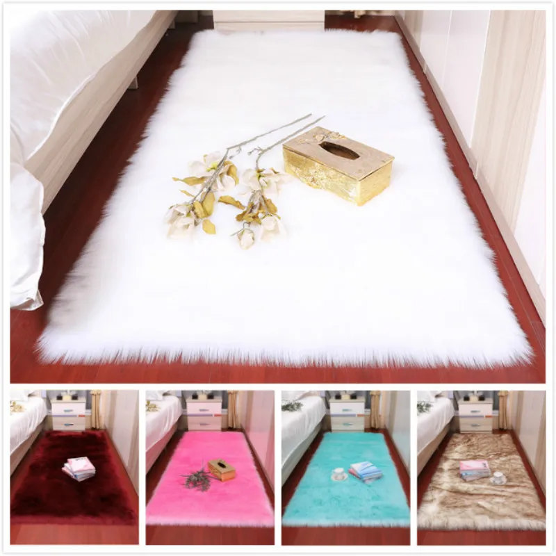 OIMG искусственный ковер Пушистый Ковер прямоугольный ремень Форма 6 см ворс для