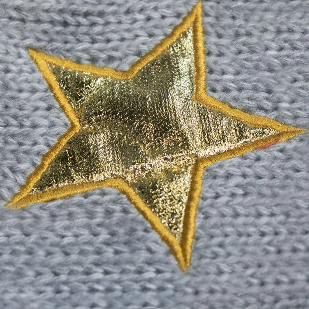 Женский свитер с принтом со звездами вязаный кардиган v образным вырезом