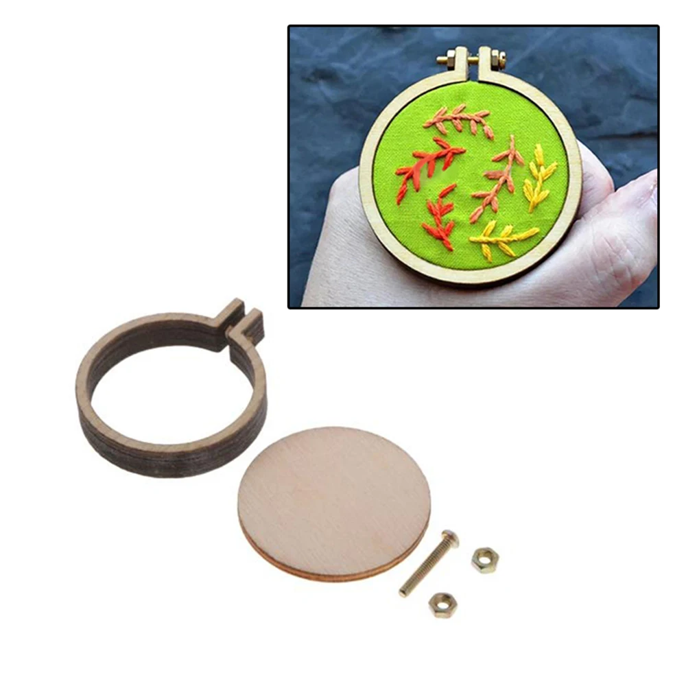 10pcs/set Mini Embroidery Hoop Round Wooden Small Embroidered Stretch Handmad Cross Stitch Frame Diy Crafts Tools | Дом и сад