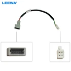 Автомобильный аудиовход LEEWA, медиа-провод для передачи данных, оригинальный штекер, 4-контактный автомобильный AUX-адаптер для Peugeot, адаптер для Кабеля AUX # CA7050