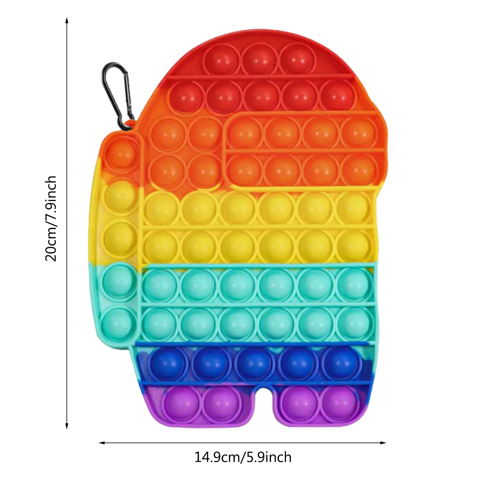 

Big Size Rainbow Among Popit Push Bubble Fidget Sensory Toy Special Needs Stress Reliever Antistress Toy Jouet Pour Autiste