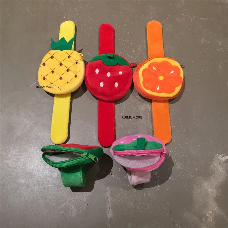 Милые мульти фрукты до 5 дизайнов плюшевый Кошелек арбуз и т. Д. Плюшевый