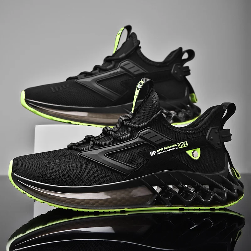 

Men's casual shoes high quality outdoor comfortable breathable mesh running non-slip elastic fly woven fashion sports shoes
