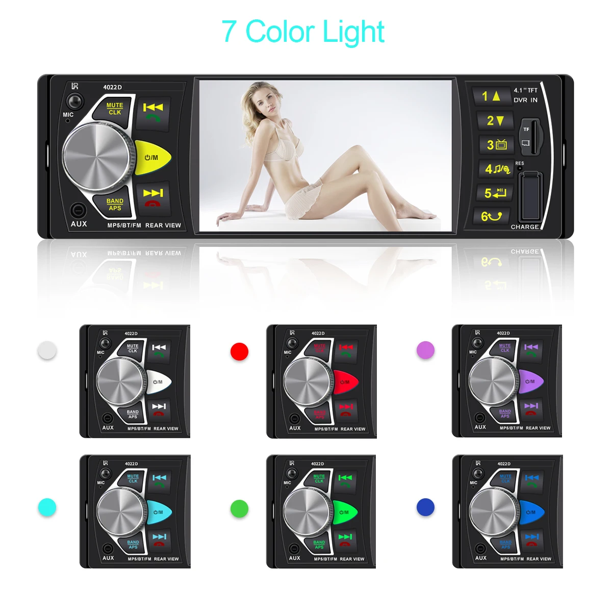 Авторадио 1 Din автомобильное радио Bluetooth стерео аудио oto teypleri заднего вида Vamera 4022d