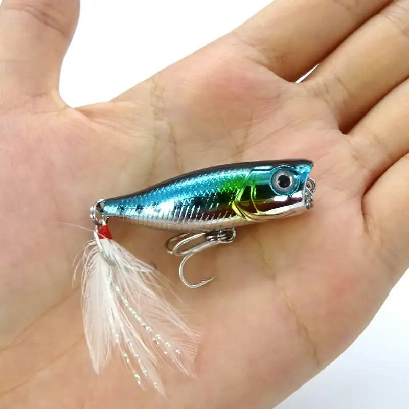 

Hot 1pcs Fishing Fake Lures 4.5cm/3.5g Topwater Popper Bait 8 Color Hard Bait Artificial Wobblers Plastic Fishing Tackle