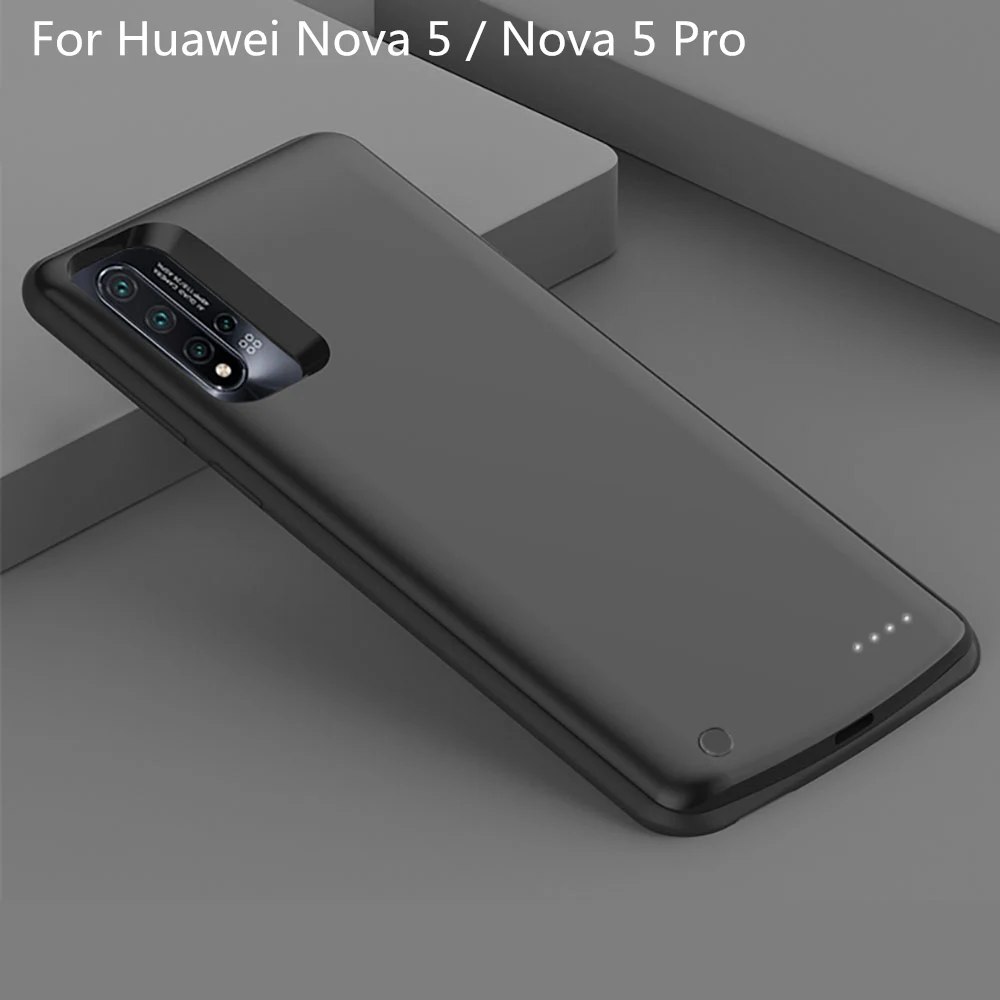 Nova5 Nova5Pro Black Для huawei Honor 20 Pro Nova 5 Pro 6500 мАч, чехол для зарядного устройства, расширенный аккумулятор, резервный источник питания, защитный чехол, чехол для задней панели, Fundas - Цвет: Nova5 Nova5Pro Black