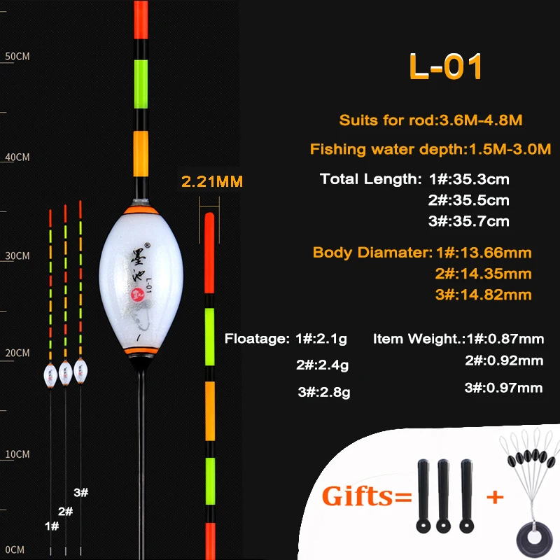 3 шт./лот Рыболовные Поплавки с полым хвостом отличный прозрачный дизайн