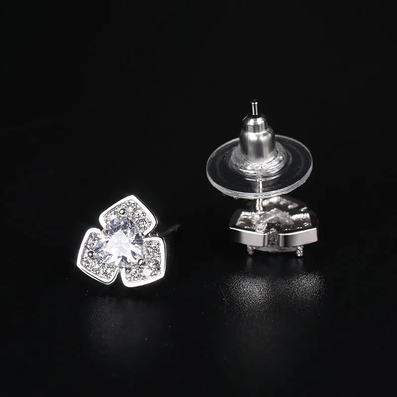 

Серьги с покрытием из серебра, простые серьги с муассанитом и шестью крапанами, роскошная Модная бижутерия для вечеринки, подарок на день ро...