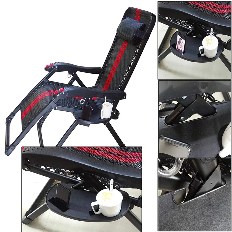 

Lounge Chair Folding Side Tray Cup Holder for Outdoor Camp