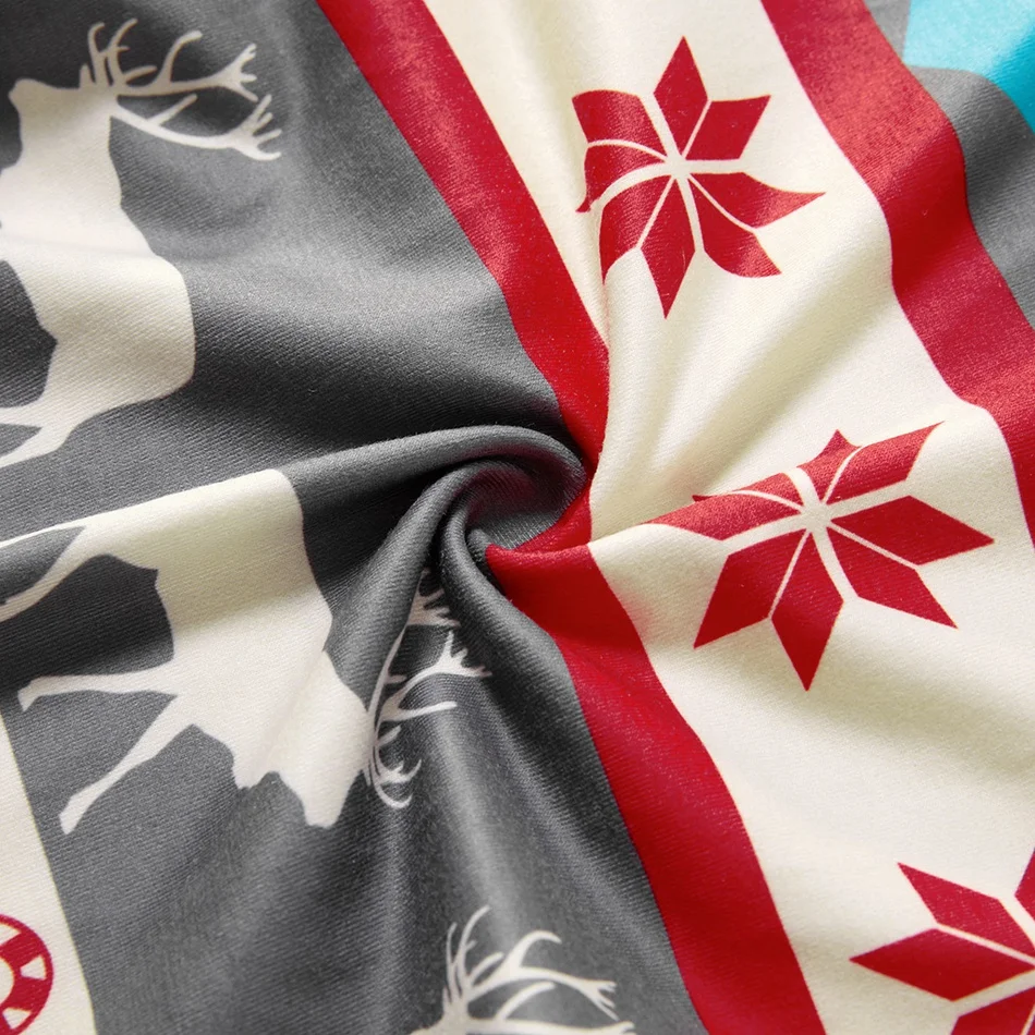 Рождественская Одинаковая одежда с геометрическим рисунком для всей семьи