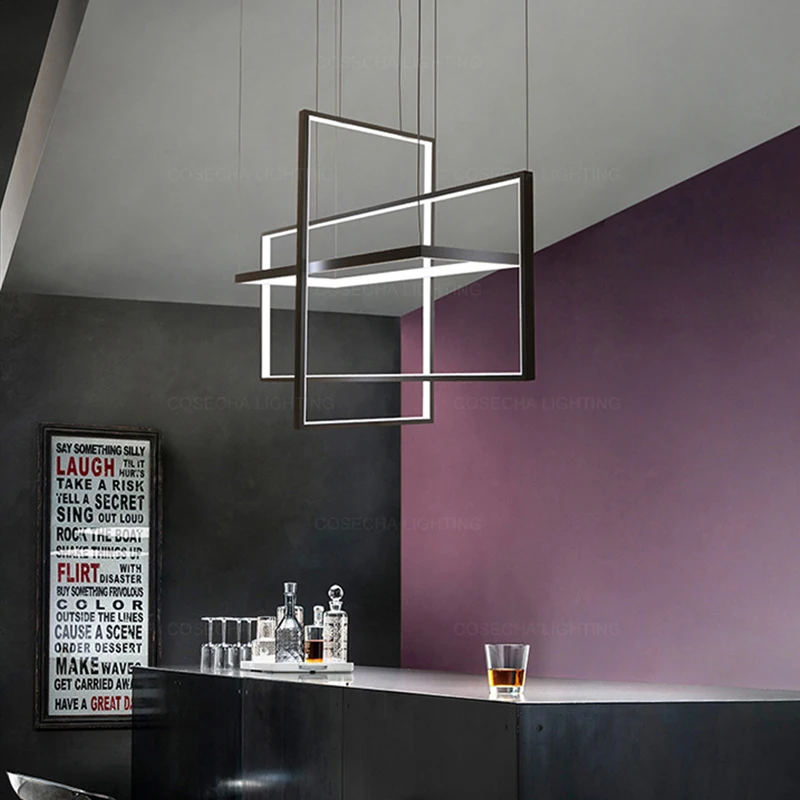 Скандинавский светодиодный подвесной светильник белый современный черный