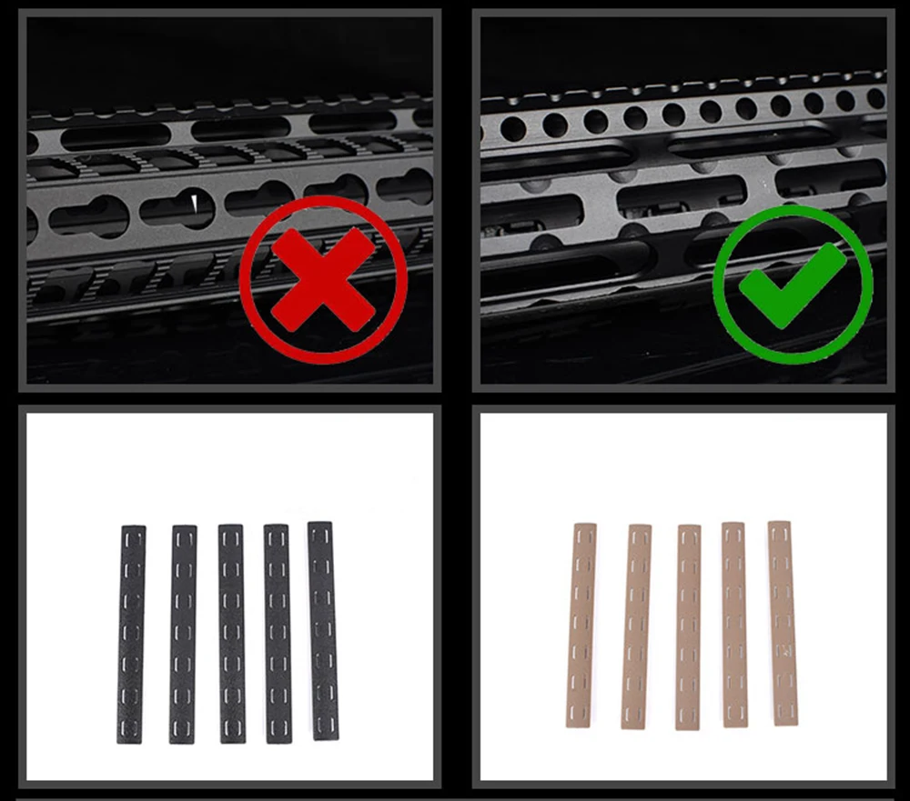 WADSN Airsoft BCM M-Lok panel Kit(5 шт.) тактическая Softair полимерная направляющая набор защита оружие принадлежности для охоты