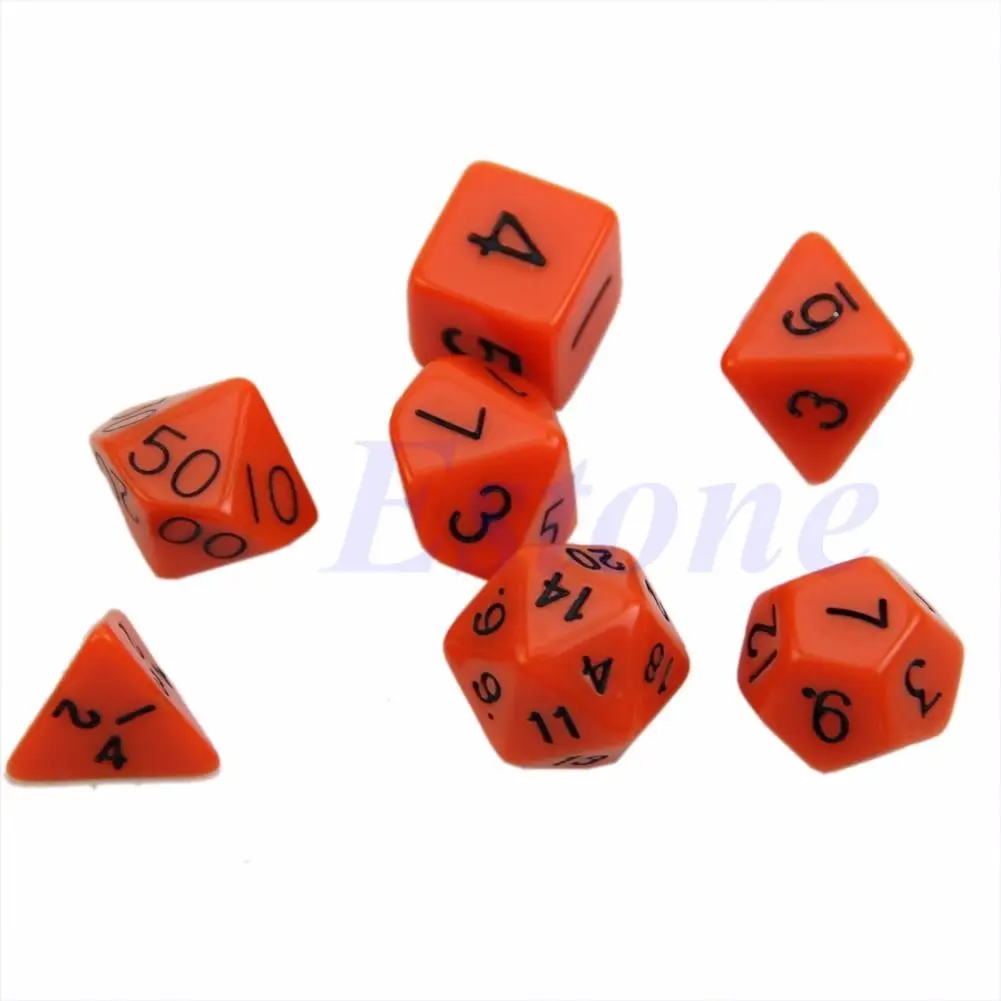 Многоцветные двусторонние игральные кости D4 D6 D8 D10 D12 D20 для подземей и драконов