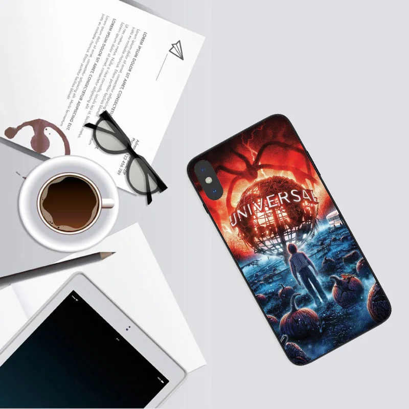 Чехол для телефона Stranger things season 3 мягкий черный чехол из ТПУ iPhone 11 11PRO MAX X 5 6 SPlus 7 8 Plus
