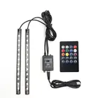 Светодиодная лента RGB для салона автомобиля, декоративная лампа для ног с беспроводным USB-интерфейсом, несколько режимов для автомобиля