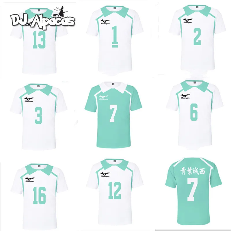 

Japan Anime Haikyuu Cosplay T-shirts Oikawa Tooru Kunimi Akira Sportswear Costume Iwaizumi Aoba Johsai Volleyball Club Tops