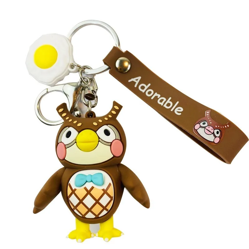 

Dog cartoon silicone key chain pendant car key chain cute creative gift PVC soft rubber bag hanging