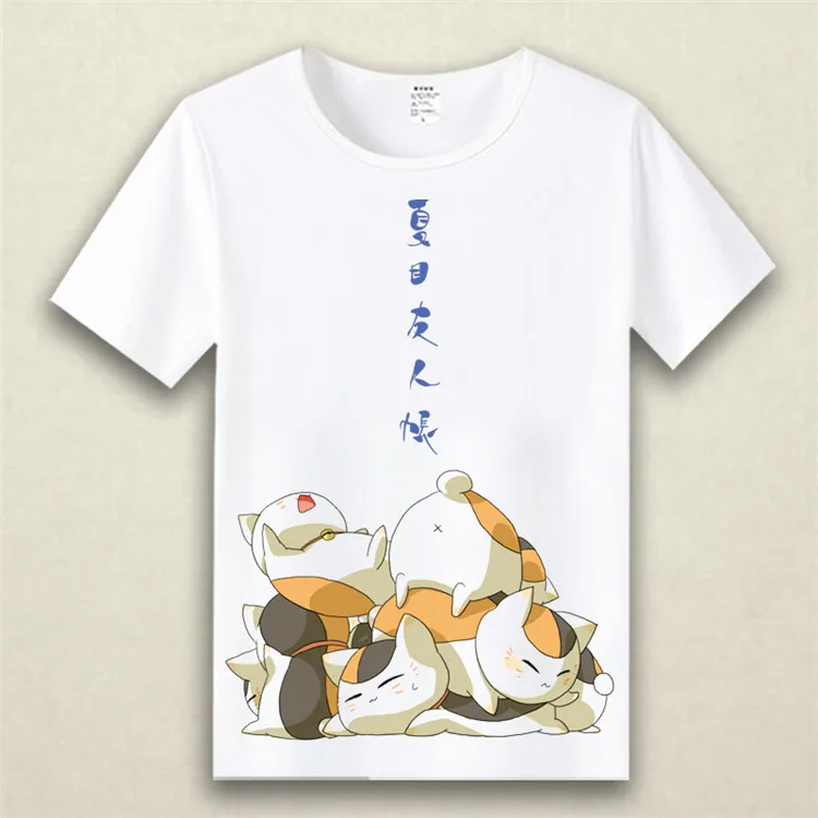 Футболка для косплея по мотивам аниме Нацумэ Yujincho летняя футболка с принтом