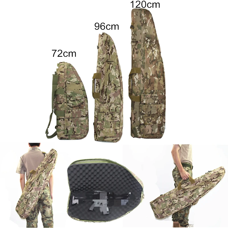 

Tactical 72 96 100 120cm Airsoft Rifle Case Bag Foam Rubber Sniper Carbine Shooting Nylon Shoulder Bags for Hunting Accessories