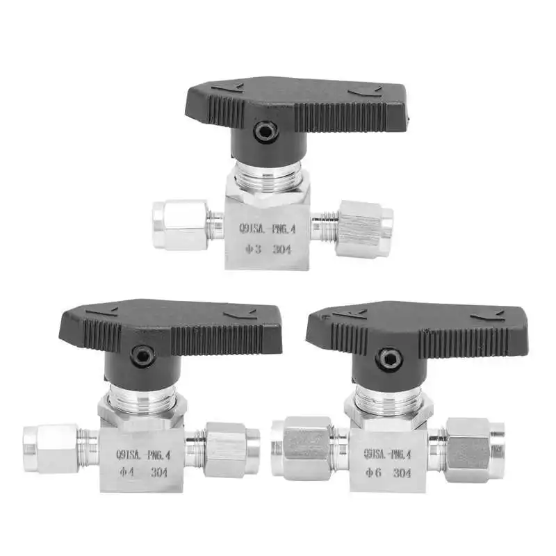 SS 44S6 304 игольчатый клапан из нержавеющей стали высокого давления для воды газа