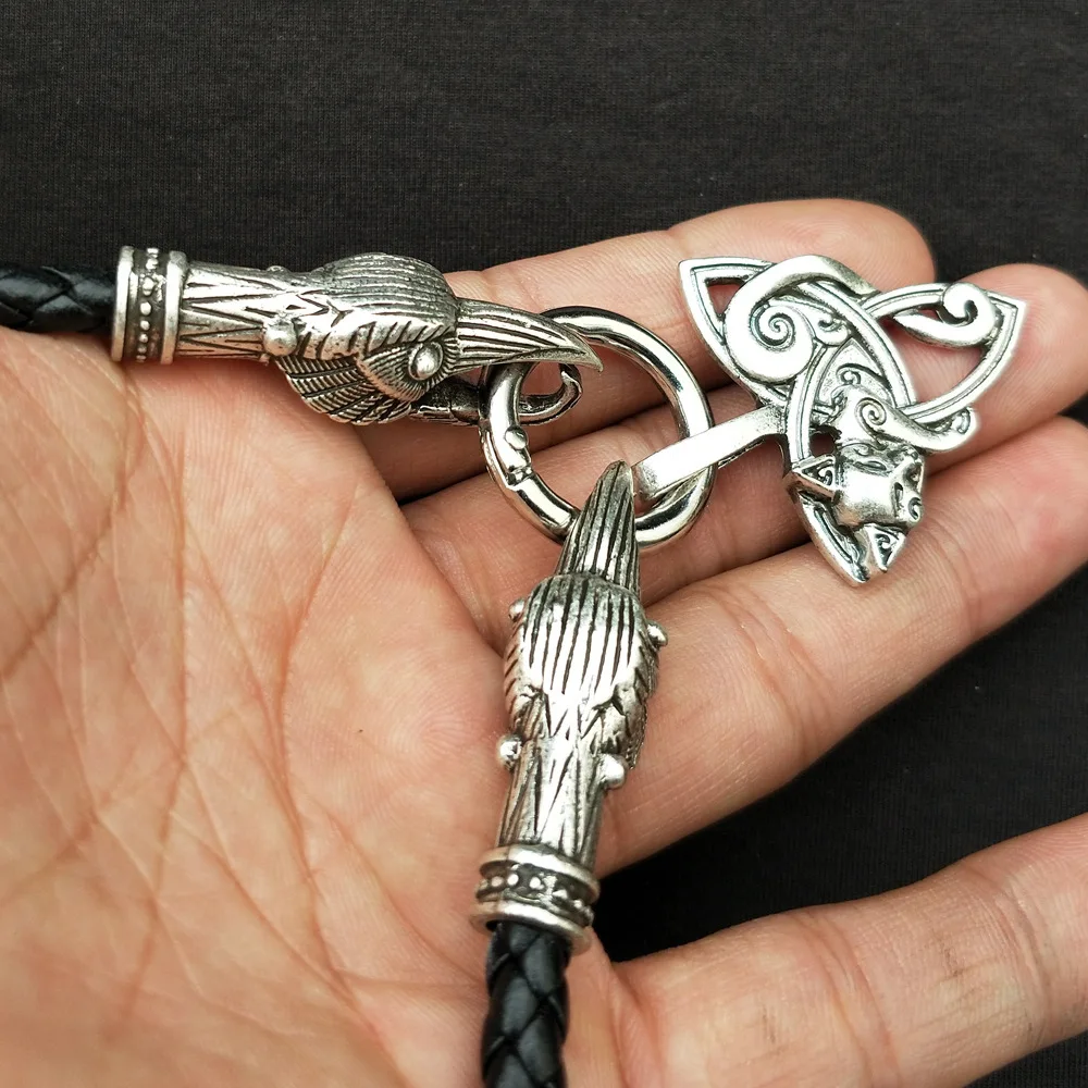 Скандинавский один викингов ворона кулон ожерелье Хип-хоп панк волк Ворон череп