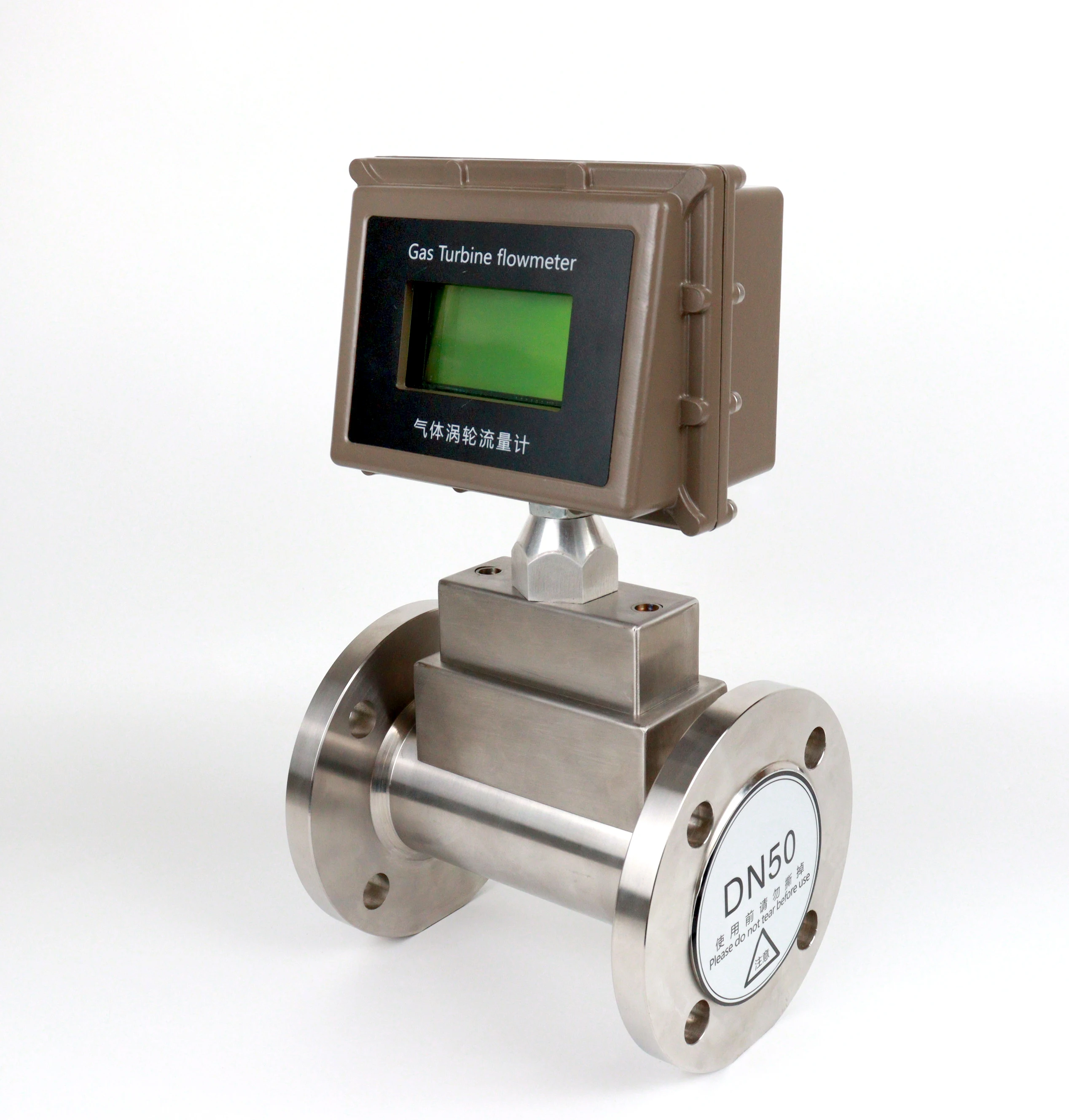 

Square Meter DN25 Flange Connection Stainless Steel Dual Power Supply Live Display Pulse Output Turbine Gas Flow Meter