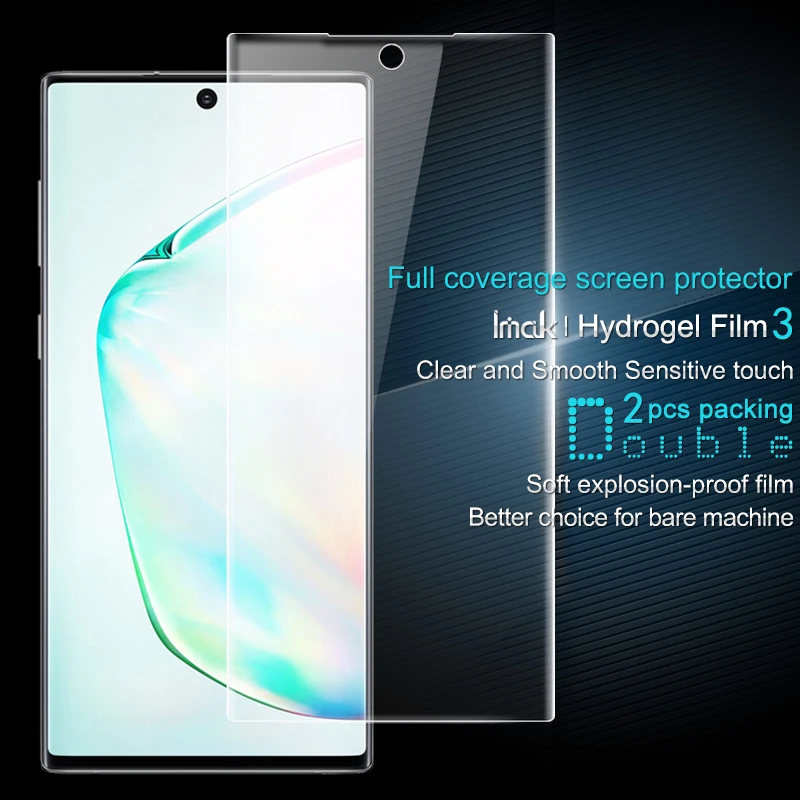2 шт. полная защита экрана для Samsung Galaxy Note 10 plus pro прозрачная Гидрогелевая пленка
