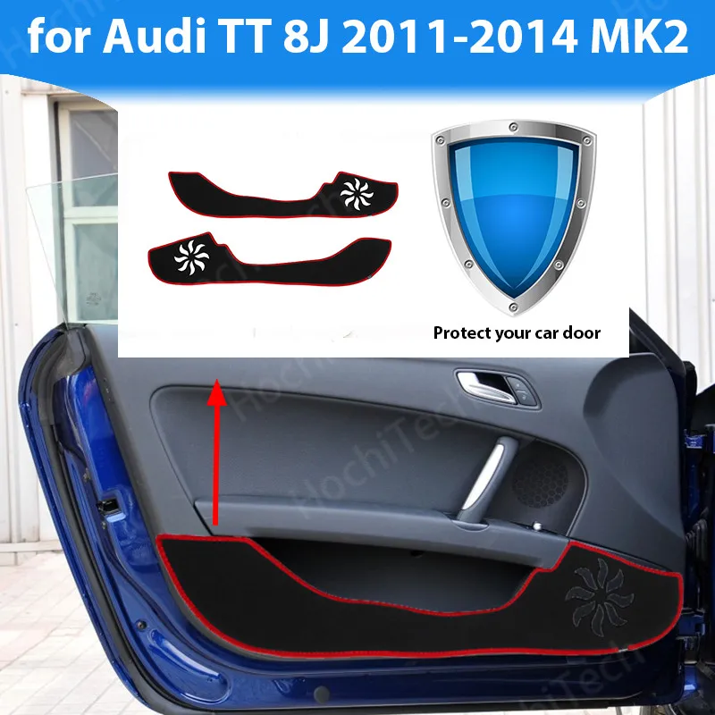 

Наклейка с боковыми краями крышки двери внутри защитный ковер для Audi TT 8J 2011-2014 MK2 Автомобильная дверь Противоударная наклейка