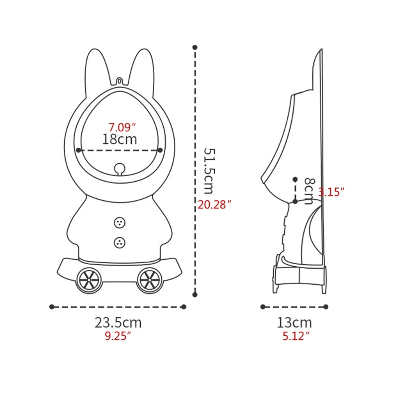 

Rabbit Baby Potty Toilet Stand Vertical Urinal Kids Training Boy Pee Bathroom Wall-Mounted Travel Toddler Split Portable