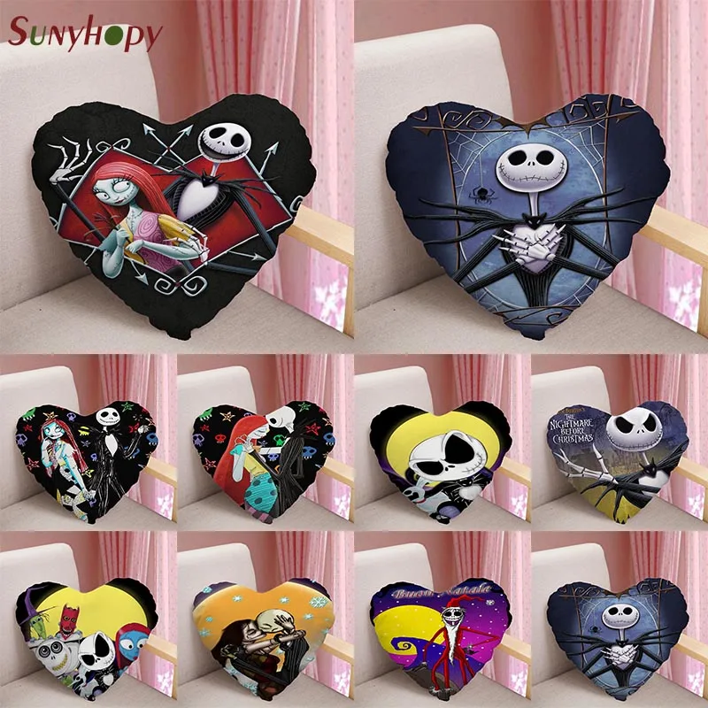 Декоративная атласная Наволочка на молнии в форме сердца | Дом и сад