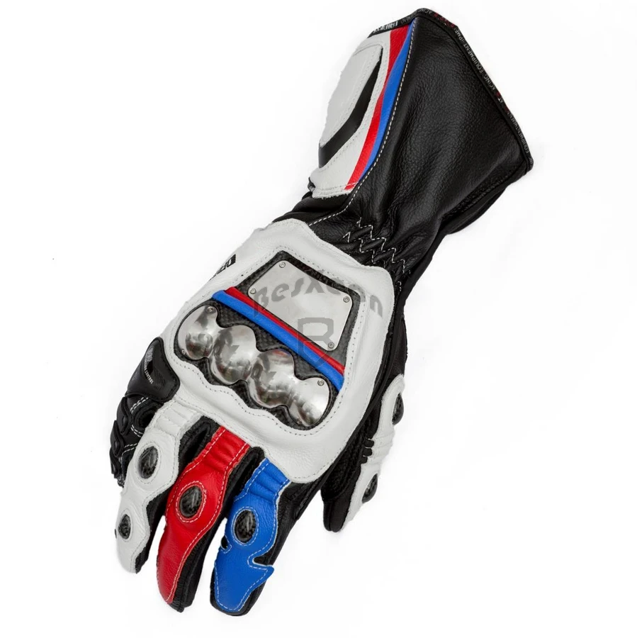 

New 100% Genuine Leather GS Full Metal Motorcycle Gloves Racing Long Gloves Driving GP PRO Motorbike Cowhide Gloves