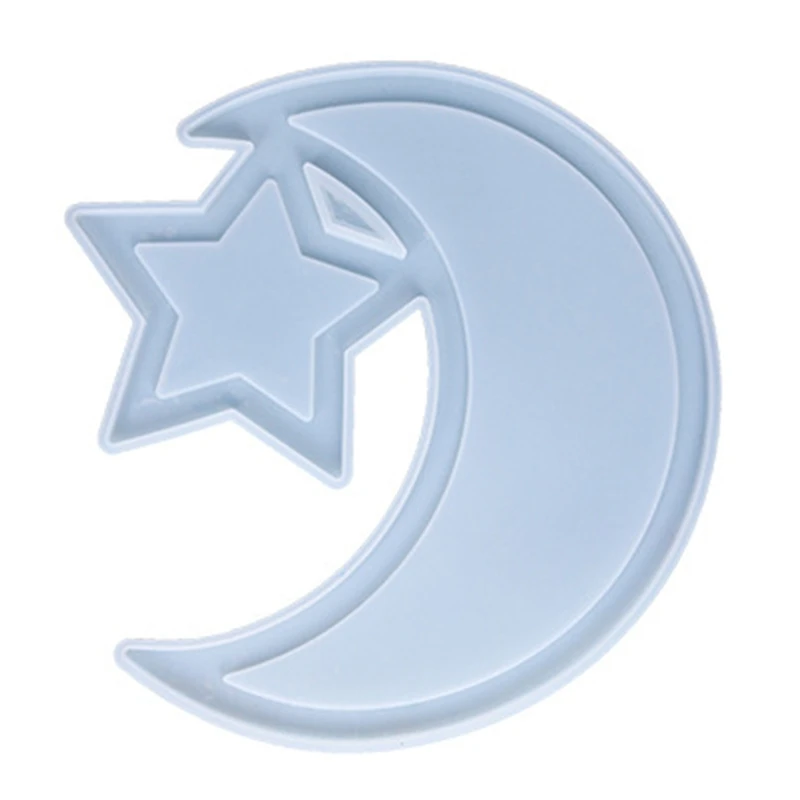 

Ramadan Dessert Tray Epoxy Resin Mold Moon Star Ramadan Serving Plate Silicone Mould DIY Crafts Islam Muslim Pastry Display