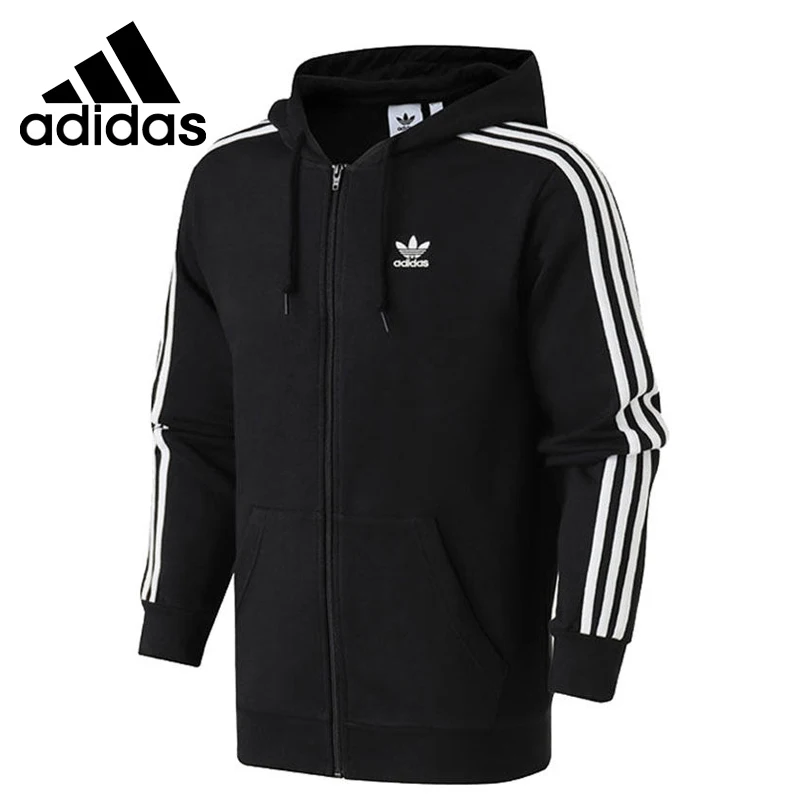 Мужская спортивная куртка с капюшоном в 3 полоску Adidas Originals|Беговые куртки| |
