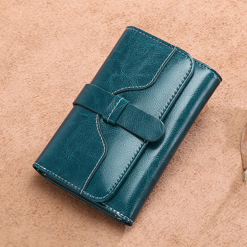 

Genuine Leather Women's Wallet Short Purse for Woman 2022 Brand Designer Luxury Clutch Bag Female Wallets Coin Purse Card Holder