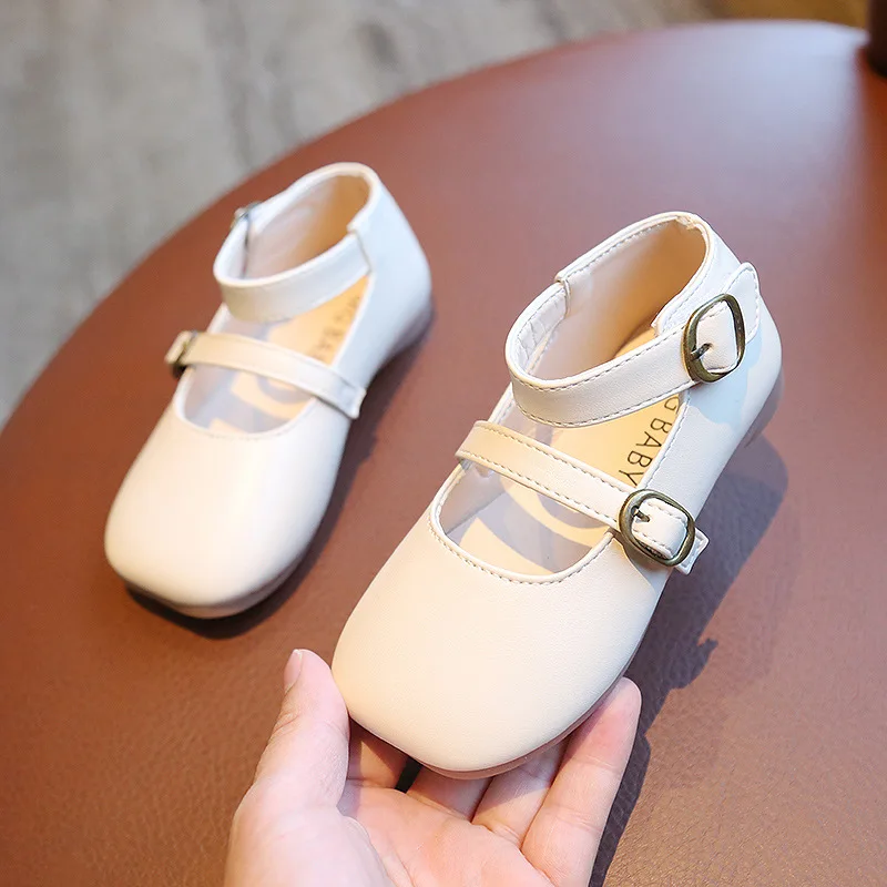 

Girls leather shoes spring/summer kids baby square head princess shoes children's fashion casual sneakers baby girls flat shoes