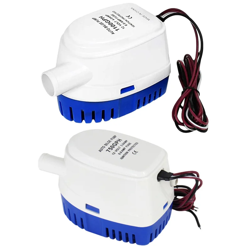 

DC12V автоматические Трюмные насосы 750/1100GPH авто водяного насоса для погружной Лодки Электрический насос для лодки