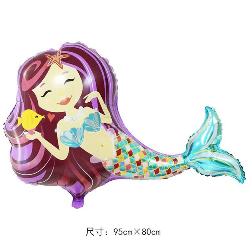 

Large Mermaid Aluminum Balloon Baby Hundred Days Party Decoration Aluminum Foil Balloon