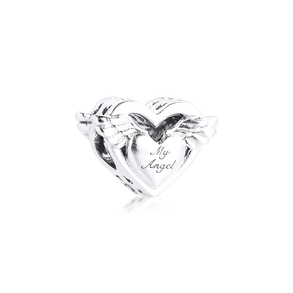 

Angel Wings & Mum Charm Sterling Silver Jewelry Fits Original Snake Chain Bracelets Spring Collection Beads