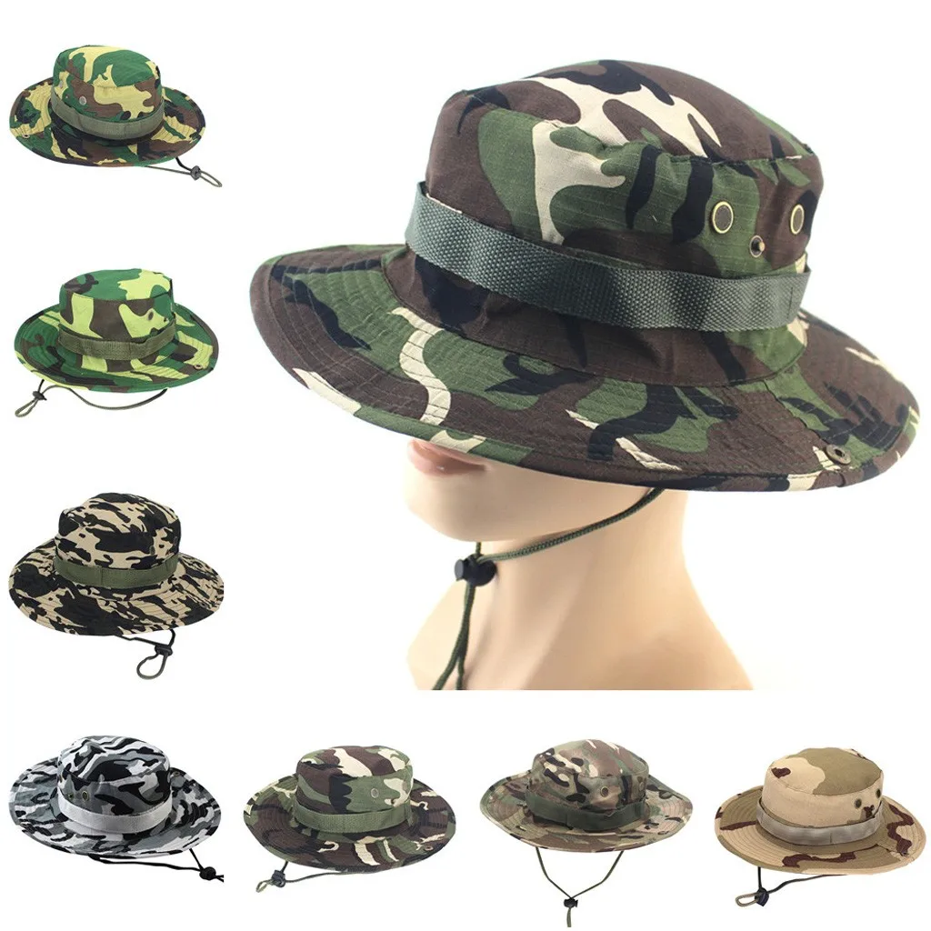 Регулируемая Кепка камуфляжные шапки Boonie непальская Мужская Рыбацкая военная