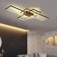 smart home alexa blackwhite led ceiling chandelier for living study room bedroom aluminum modern led ceiling chandelier