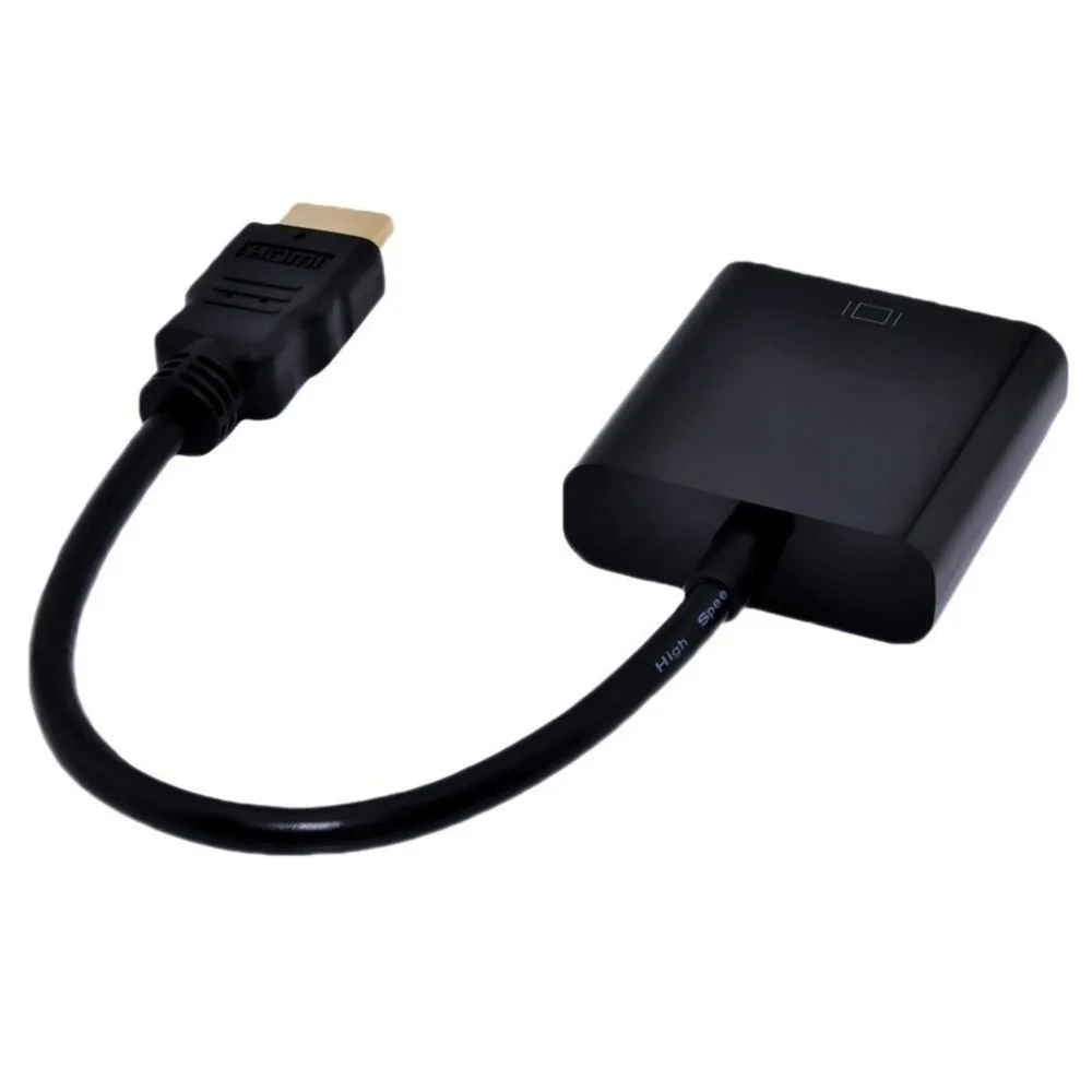 HDMI к VGA конвертер адаптер Male Female полный 1080 P Кабели Адаптеры для сим карт мужчин и